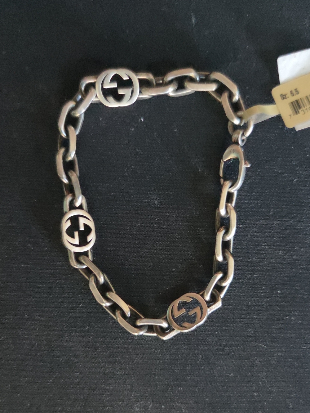 Gucci Silver Chain Link Bracelet with Interlocking G Motifs | NWT